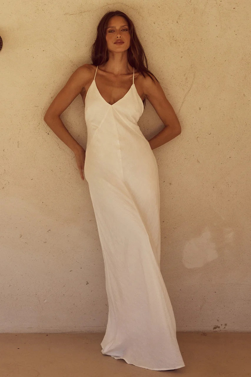 Aida Maxi Dress | White