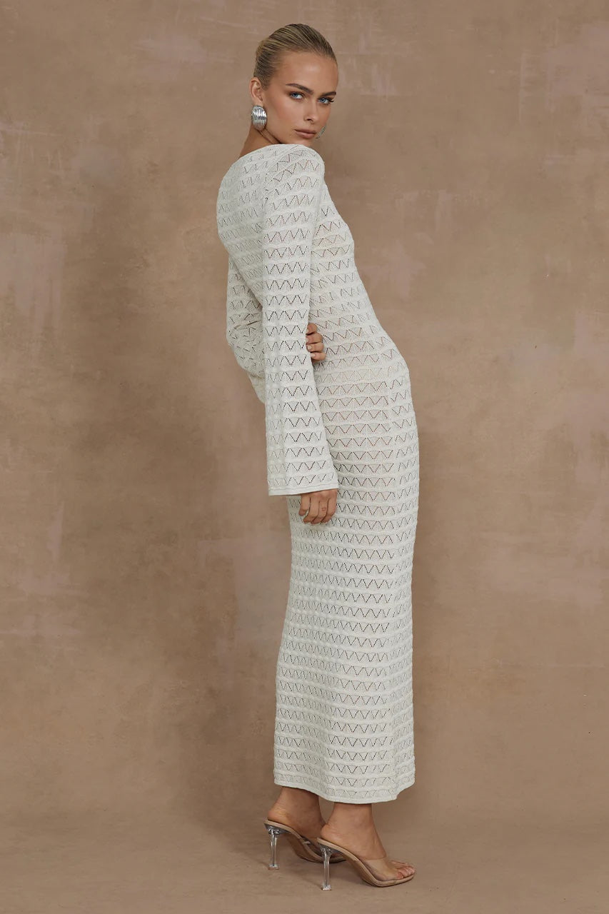Nya Midi Dress | Ivory